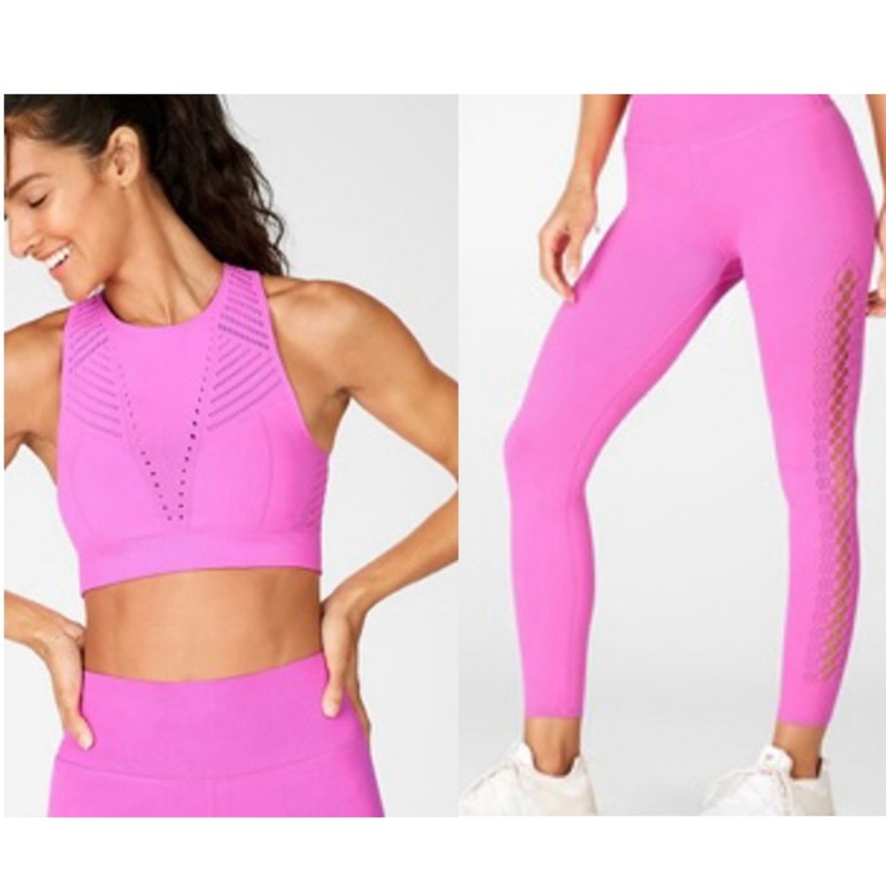 Fabletics Sculptknit Leggings & Bra Set